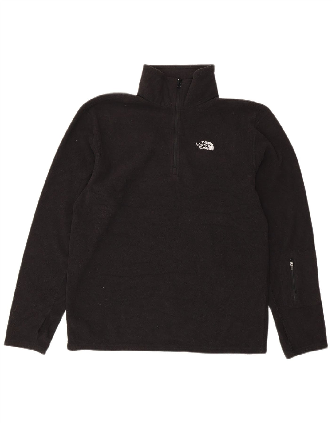 Pulover pentru bărbați THE NORTH FACE, din lână, cu fermoar, negru, poliester
