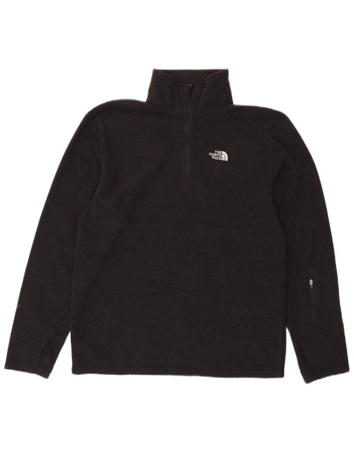 Pulover pentru bărbați THE NORTH FACE, din lână, cu fermoar, negru, poliester