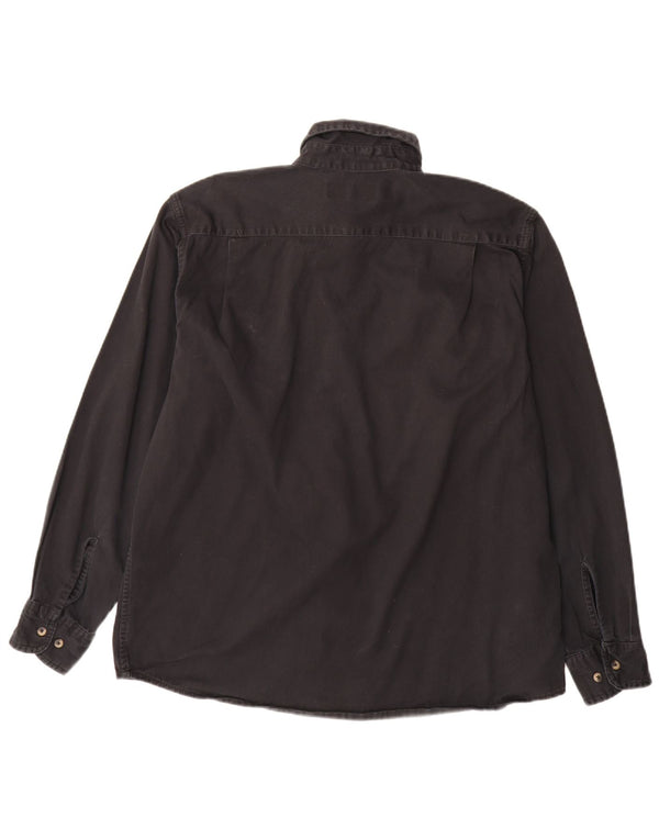 Cămașă din blugi pentru bărbați Wrangler, bumbac negru mare