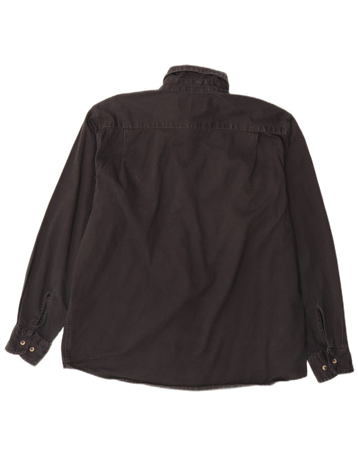 Cămașă din blugi pentru bărbați Wrangler, bumbac negru mare
