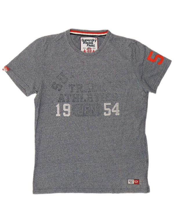 Tricou grafic pentru bărbați Superdry Top din bumbac gri mediu