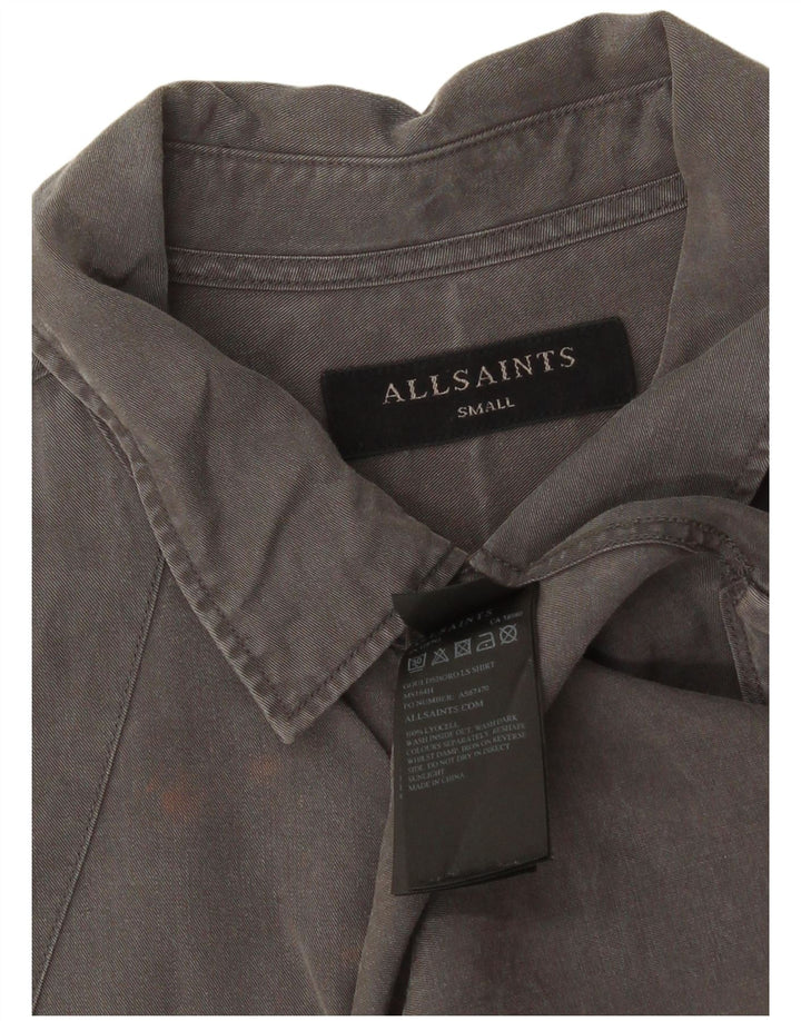 Cămașă pentru bărbați All Saints Mic Gri Lyocell