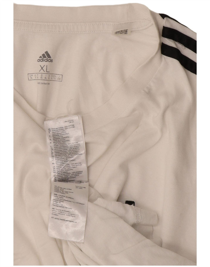Tricou pentru bărbați Adidas Top XL Bumbac alb