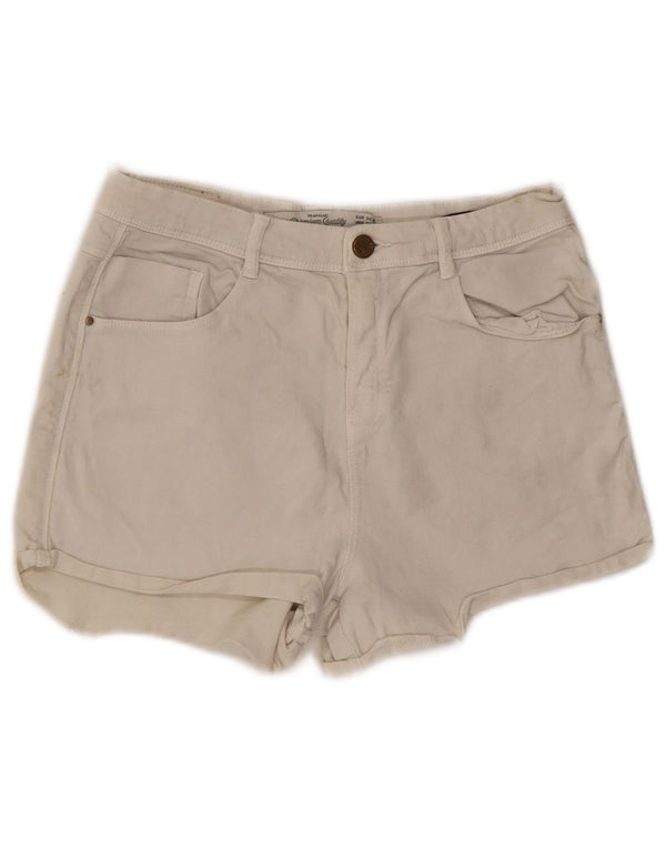 Pantaloni scurți din blugi Trafaluc pentru femei Zara EU 38 Mici W28 Alb