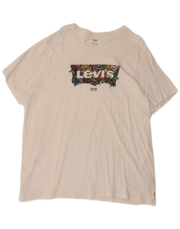 Tricou grafic Levi's pentru femei Top 2XL bumbac alb