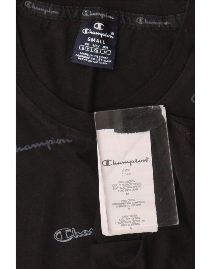 Tricou grafic pentru bărbați Champion Top mic bumbac negru