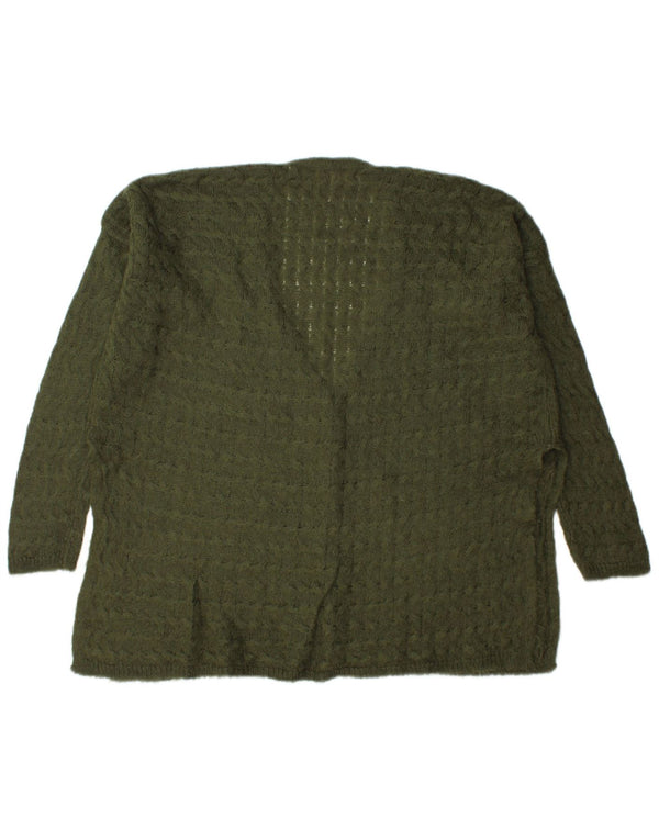 Pulover cardigan supradimensionat pentru femei Zara UK 14 verde mediu