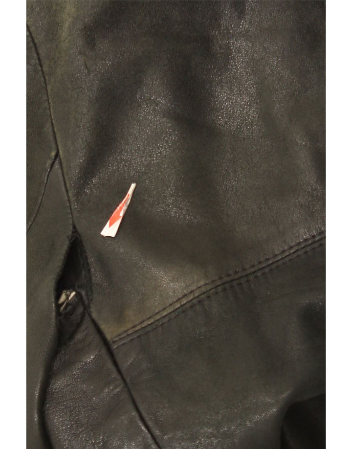 Jachetă de piele vintage pentru bărbați UK 38 Medium Black
