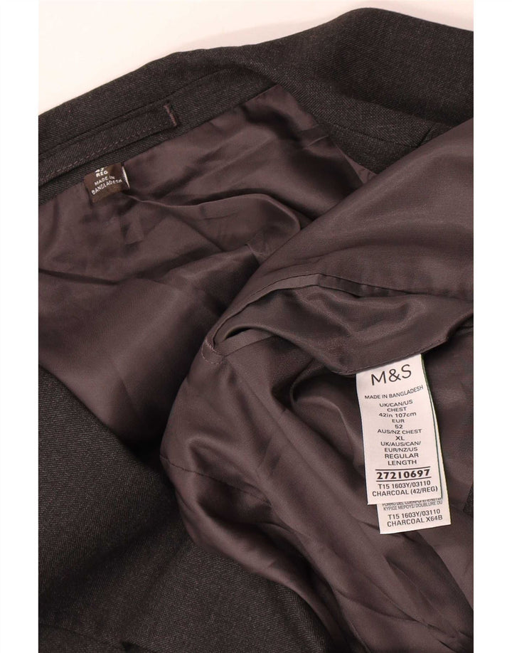 Marks & Spencer jachetă pentru bărbați cu 2 nasturi, UK 42, mare, gri, poliester