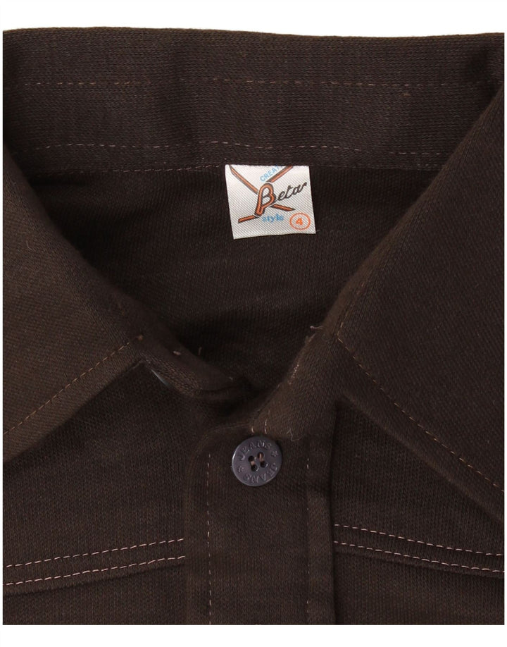 BETA tricou polo cu mânecă lungă pentru bărbați, maro mic