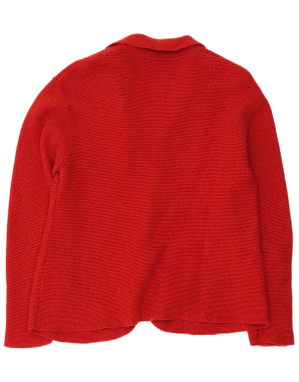 Pulover cardigan Dolomite pentru femei UK 16 Lână roșie mare