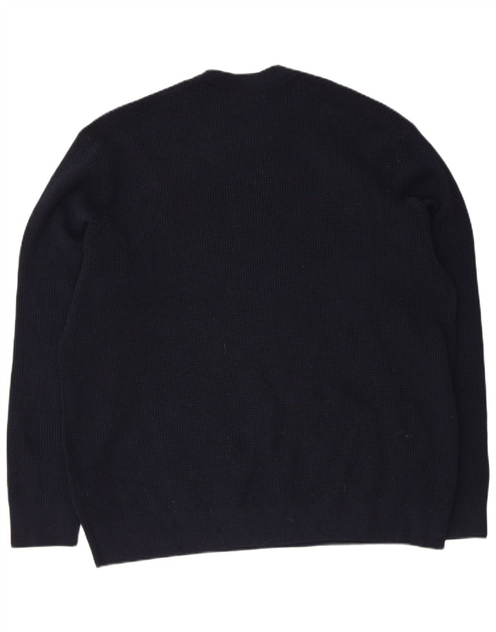 Pulover pentru bărbați Marks & Spencer, cu gât crew, 3XL, poliester bleumarin