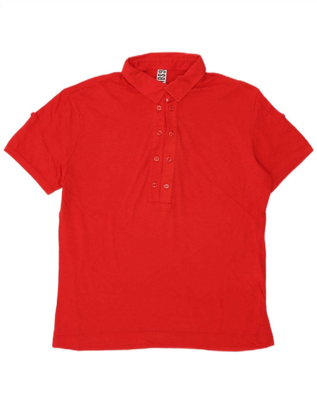 BIKKEMBERGS Tricou polo pentru femei UK 14 Bumbac roșu mediu