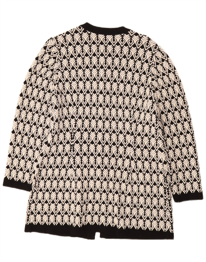 STIZZOLI Pulover cardigan cu paragate pentru femei IT 46 Large White Geometric