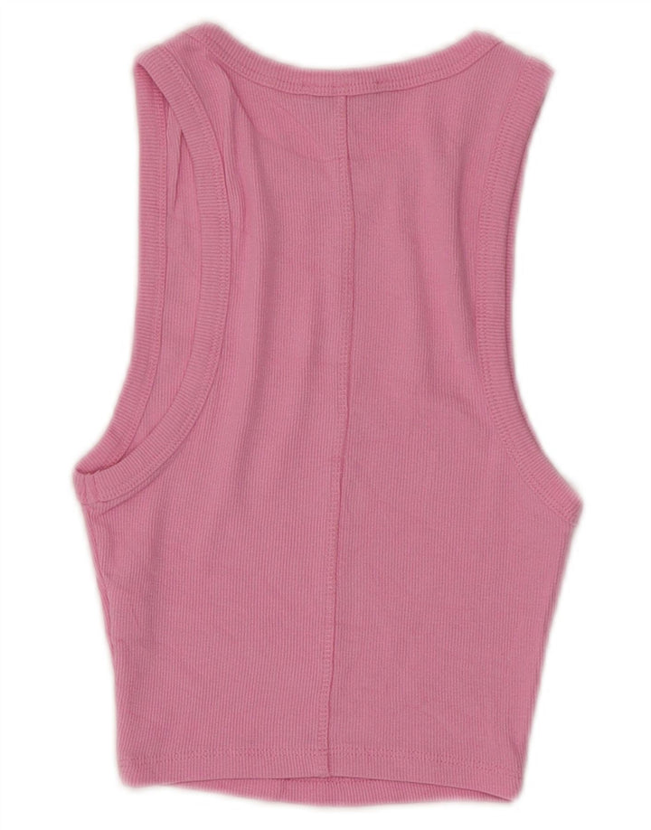 Top cu vestă pentru femei Zara UK 8 mic, roz, bumbac