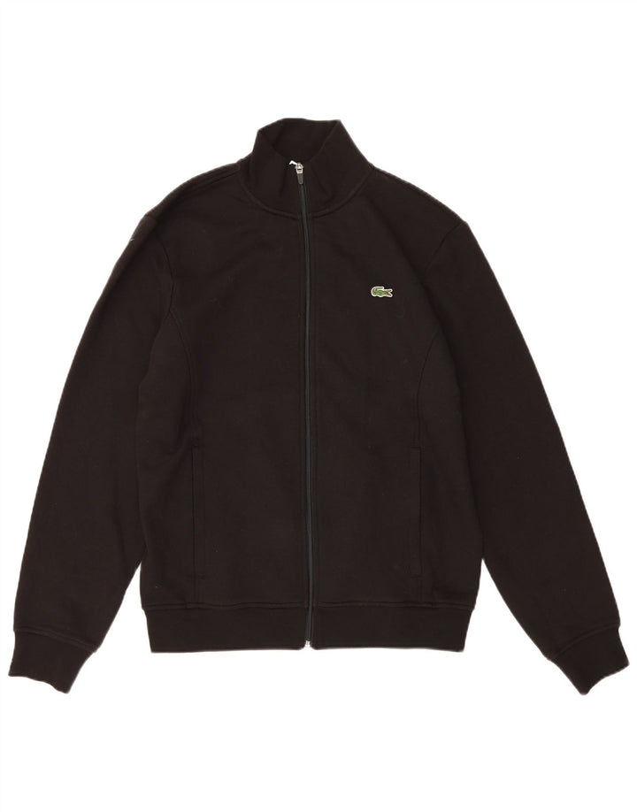 Trening Lacoste Regular Fit pentru bărbați, jachetă de top, mărimea 4, bumbac mediu negru