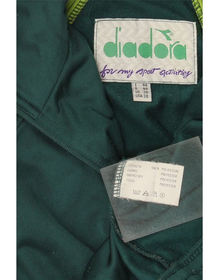 Jachetă de top pentru trening grafic Diadora pentru bărbați UK 38 Medium Green Colorblock