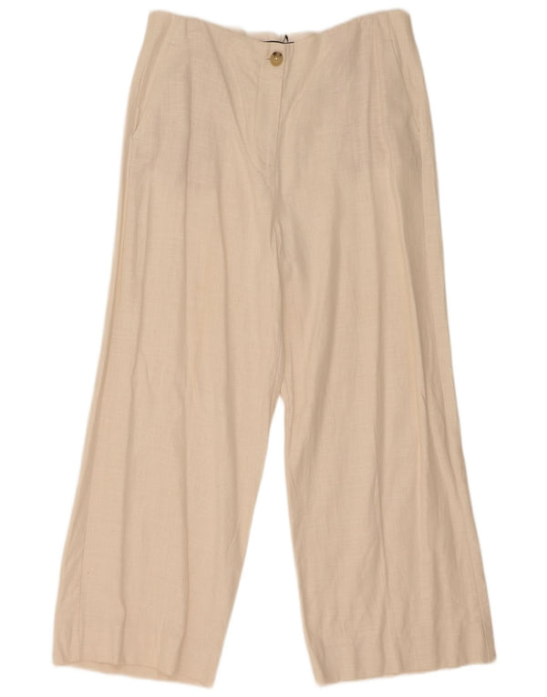 Pantaloni chino pentru femei cu talie înaltă Marks & Spencer UK 14 Large W34 L27 Off Wh
