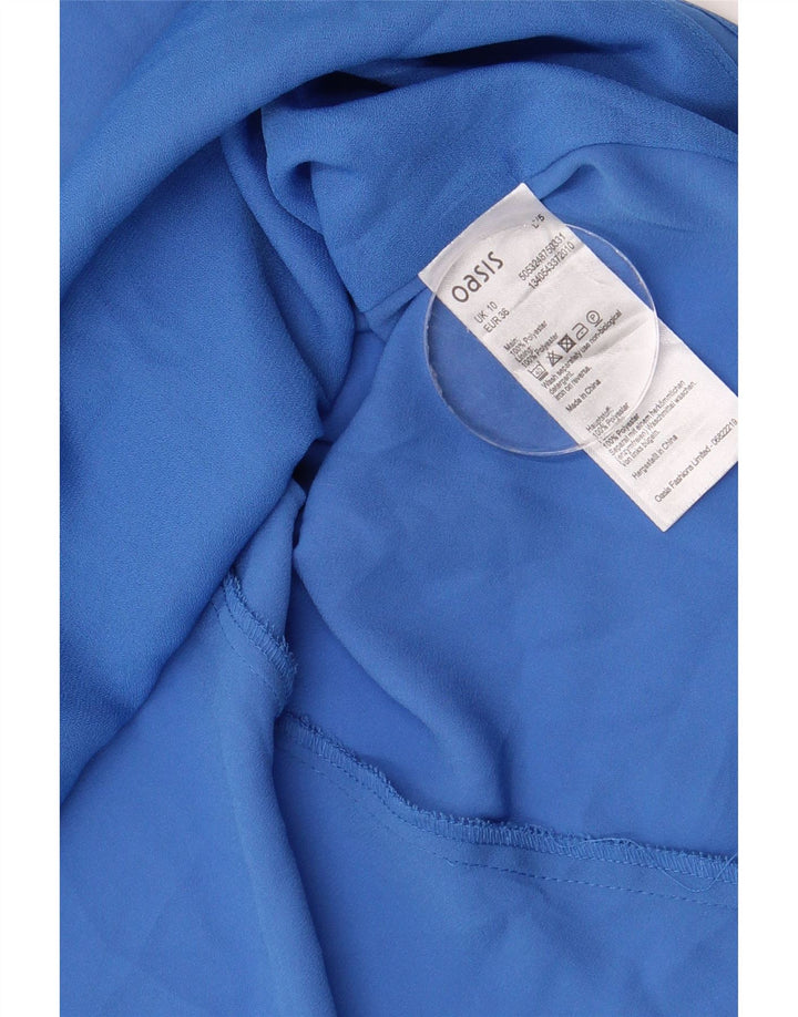 Oasis Crop Cami Top pentru femei UK 10 Small Blue Poliester