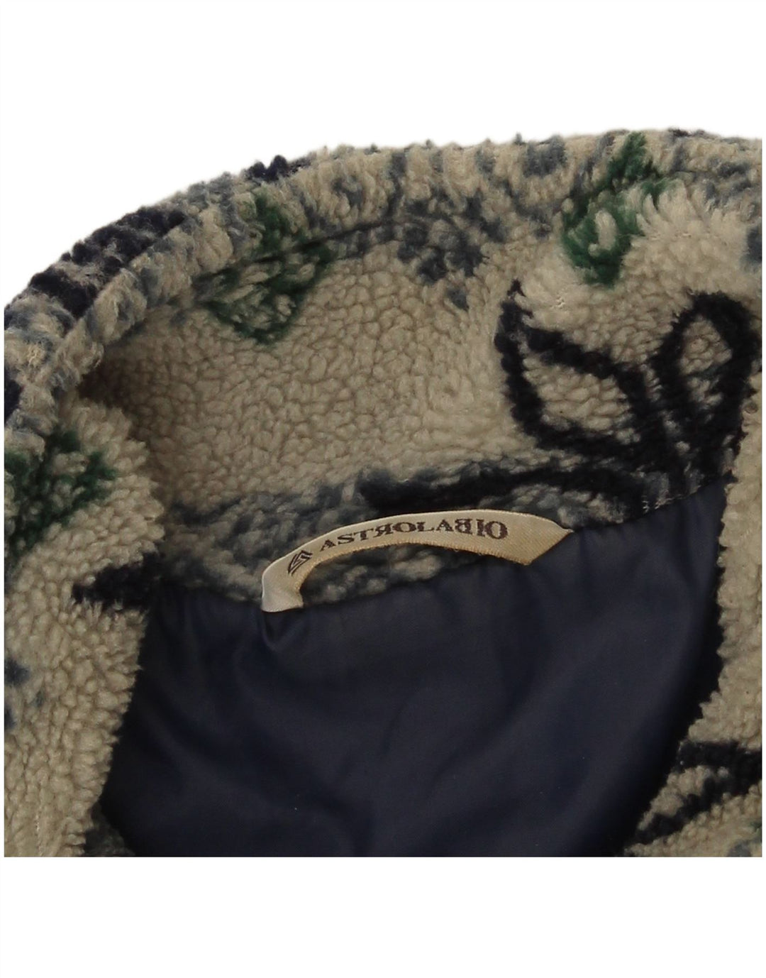 Jachetă de vânt pentru bărbați din fleece Astrolabio UK 38 Medium Bej Geometric