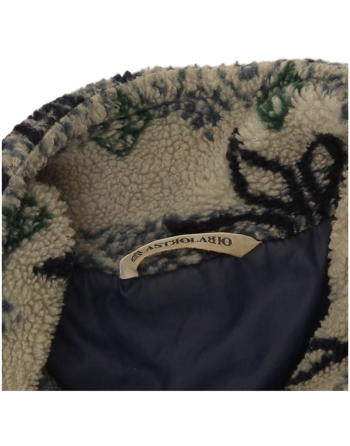 Jachetă de vânt pentru bărbați din fleece Astrolabio UK 38 Medium Bej Geometric