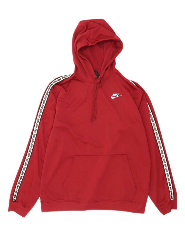 Pulover cu glugă grafic pentru bărbați Nike, mare, din poliester burgundă