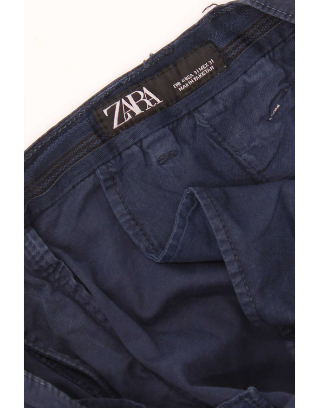 Pantaloni tăiați pentru bărbați Zara EU 40 Mediu L31 L26 Bleumarin