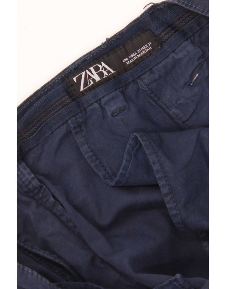 Pantaloni tăiați pentru bărbați Zara EU 40 Mediu L31 L26 Bleumarin