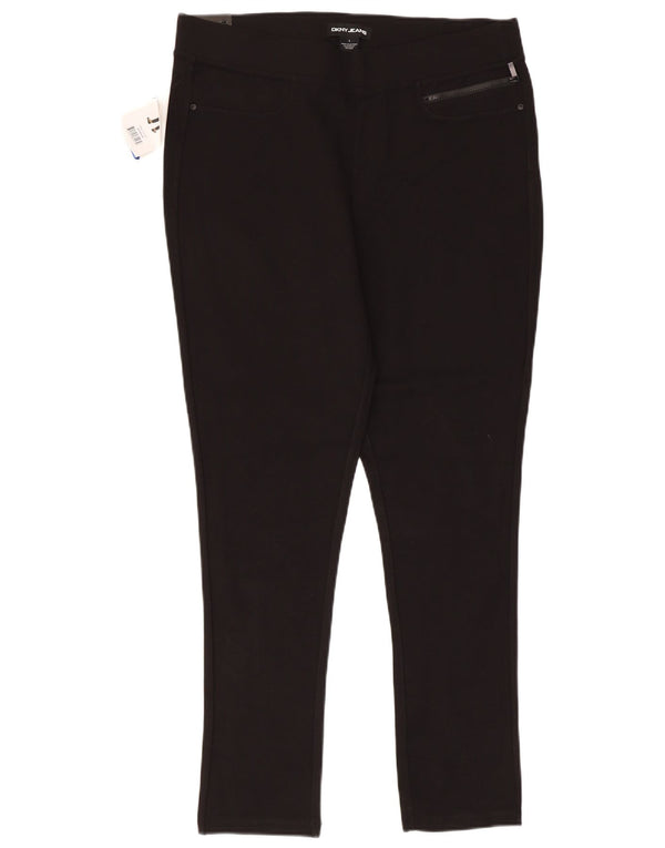 Dkny Pantaloni skinny casual pentru femei, mari W34 L28, viscoză neagră