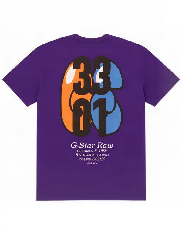 Tricou grafic pentru bărbați G-Star Top XL Bumbac violet