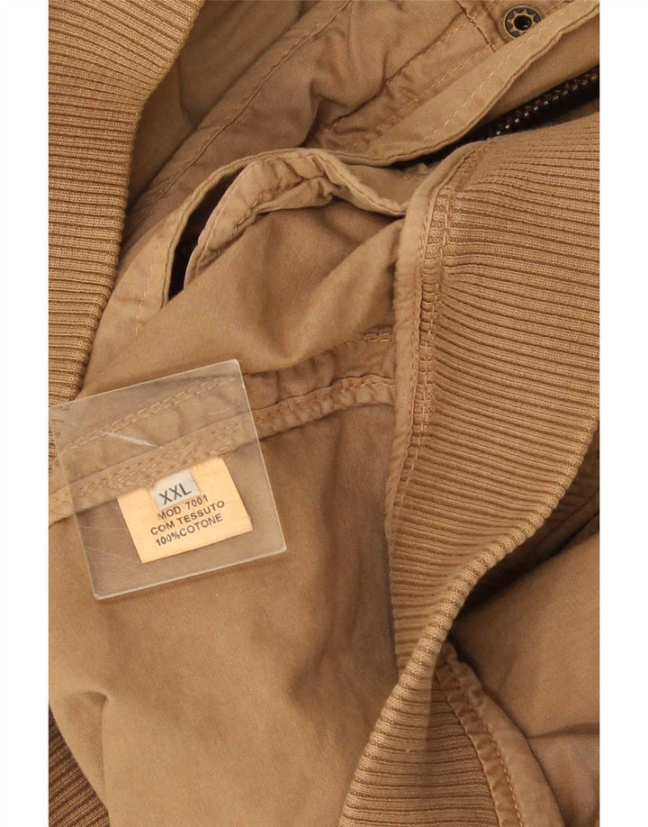 Avirex Bomber Jacket pentru bărbați UK 46 2XL Maro Bumbac