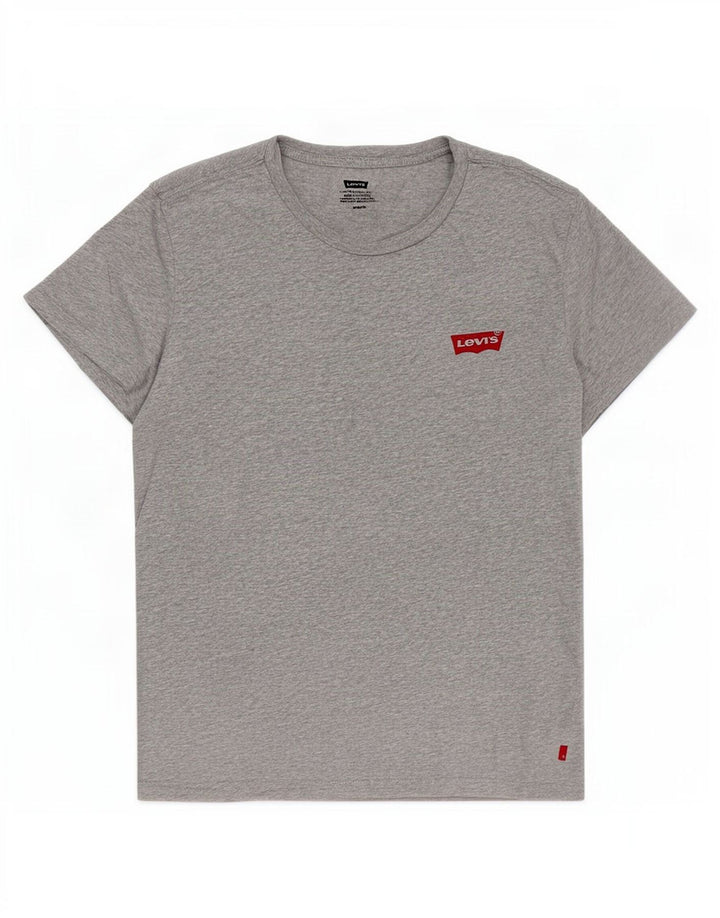 Tricou pentru bărbați Levi's Top din bumbac cu pete gri mediu