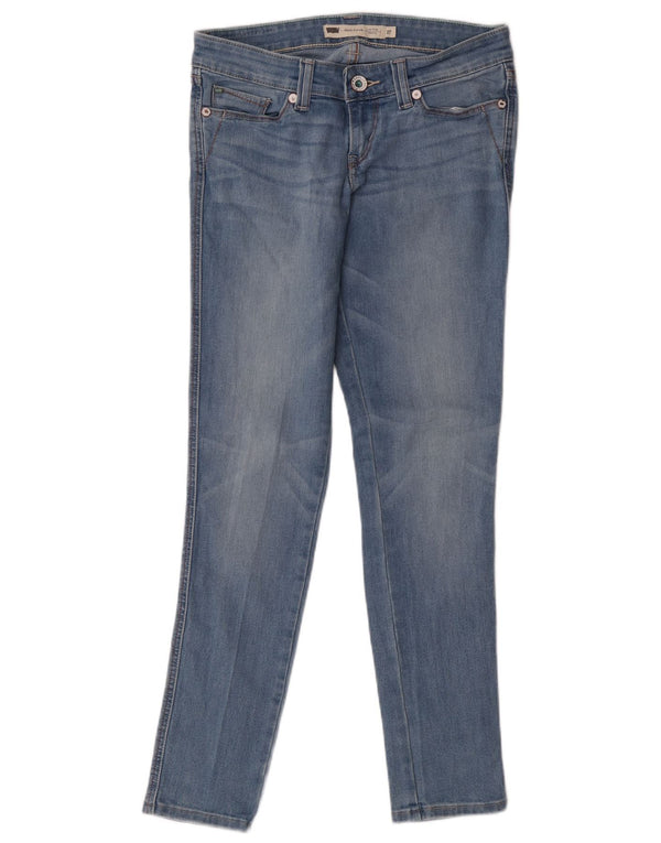 Blugi skinny Levi's Demi Curve pentru femei cu talie joasă L27 L30, bumbac albastru