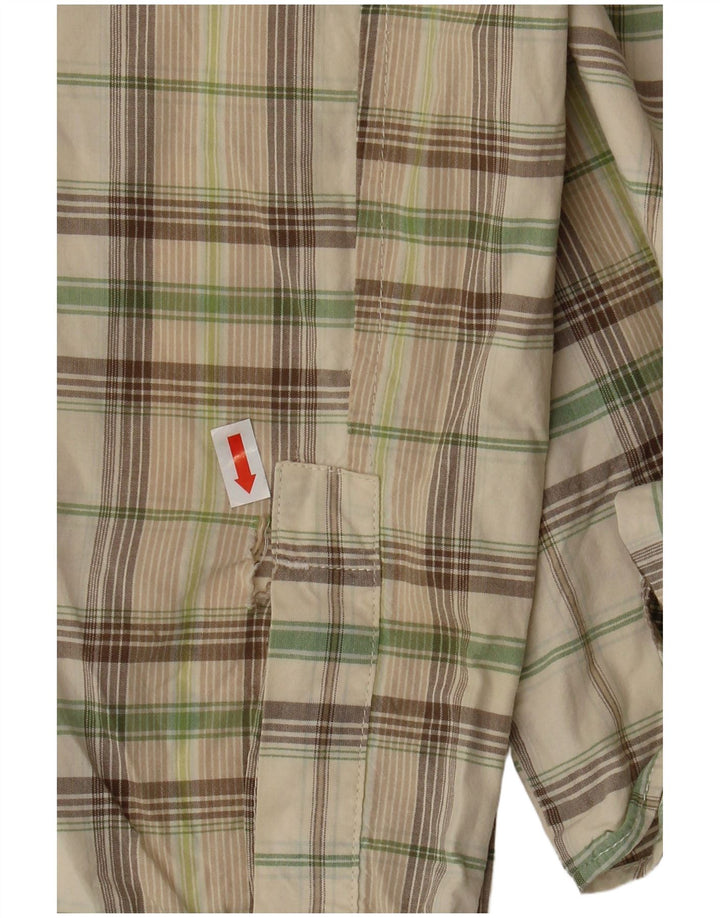 Cămașă pentru bărbați Quiksilver, bumbac cu carouri verde mediu