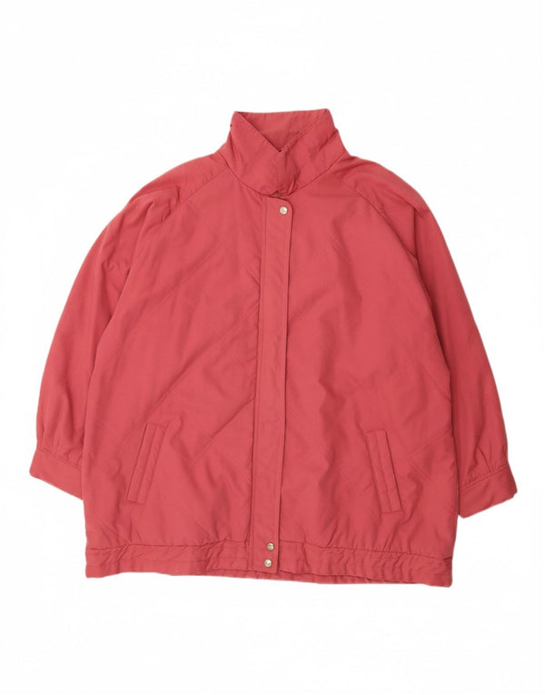 Jachetă matlasată pentru femei VINTAGE UK 22 3XL roz poliester