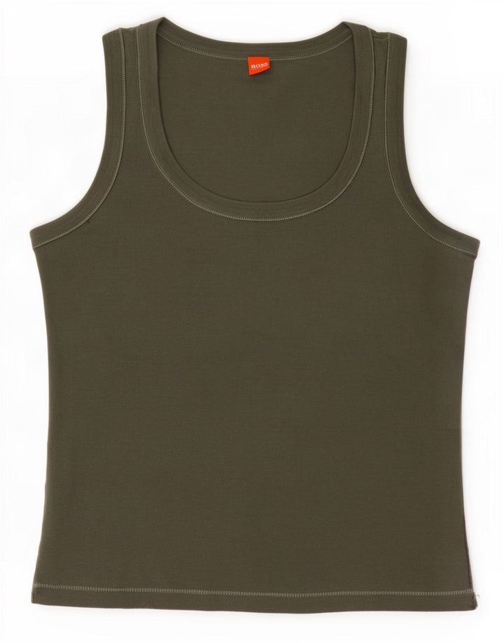 Vest Top pentru femei Hugo Boss UK 12 Medium Khaki