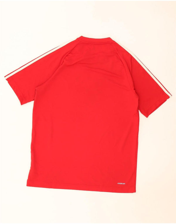 Adidas Mens Aeroready T-Shirt Top Medium Red Polyester