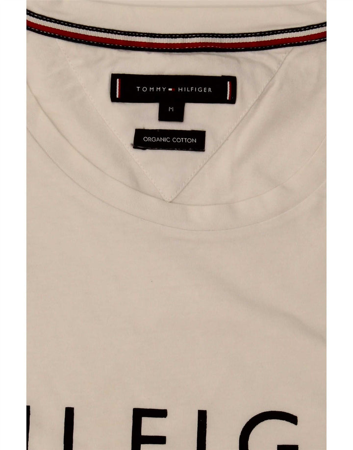 Tricou grafic Tommy Hilfiger pentru bărbați Top, mediu, alb, bumbac