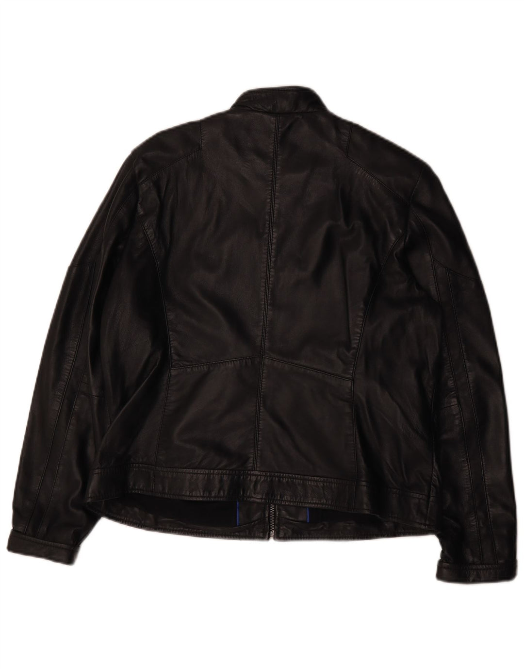 Geaca de piele vintage pentru femei IT 44 Medium Black Leather