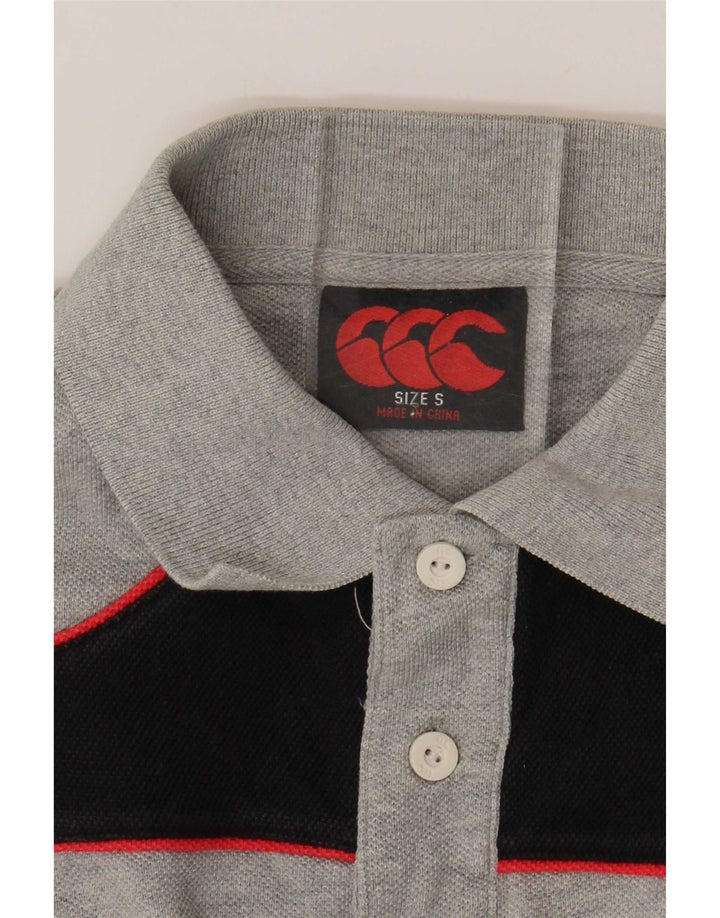 Cămașă polo Canterbury pentru bărbați, bumbac color bloc, gri mic