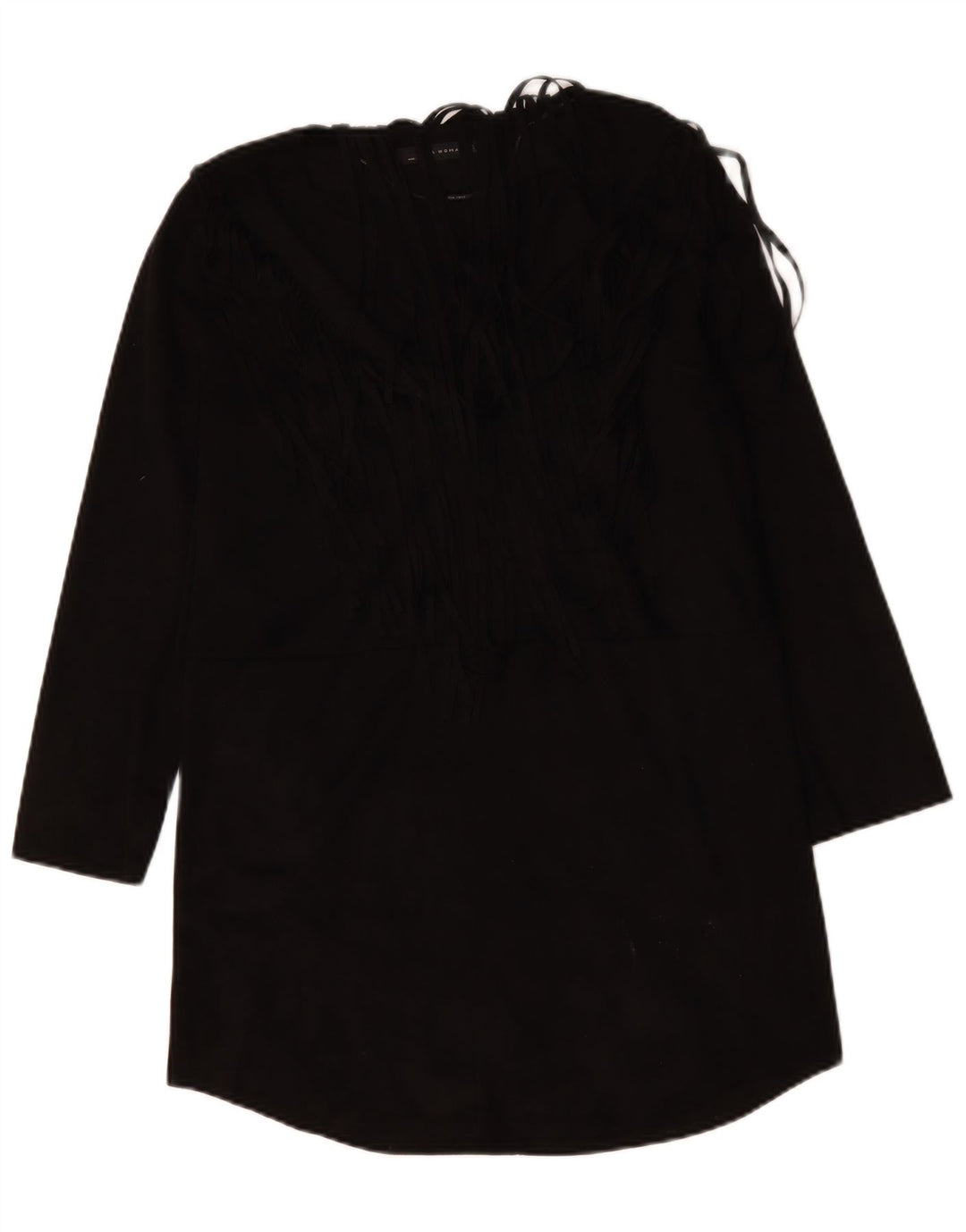 Rochie tunică cu mânecă lungă pentru femei ZARA UK 14 Poliester mediu negru