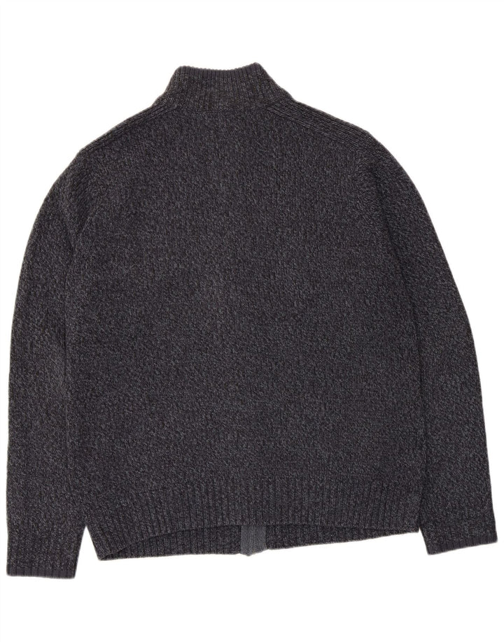 MARKS & SPENCER Pulover cardigan pentru bărbați, cu croială obișnuită, mare, albastru marin pete