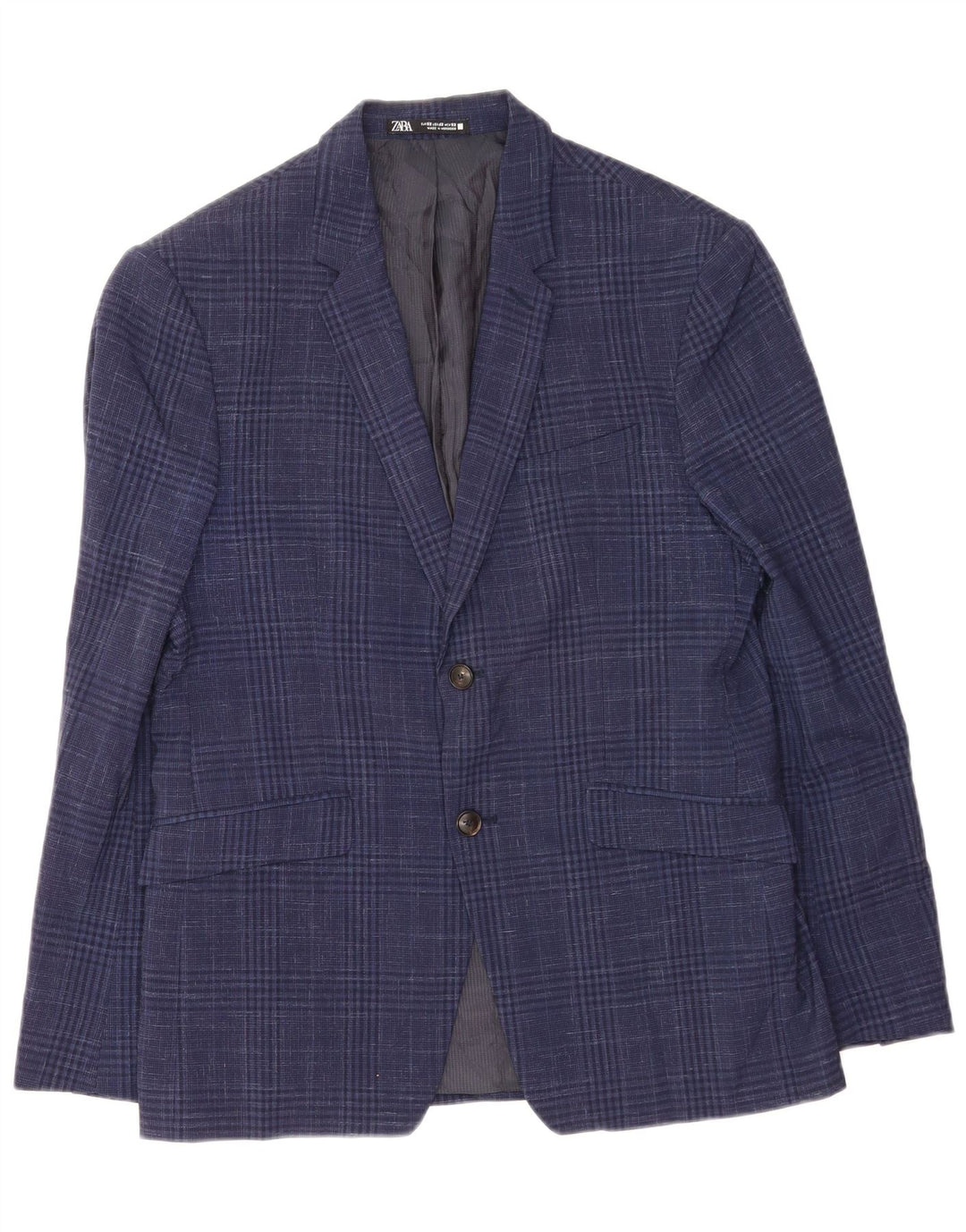 Blazer pentru bărbați Zara, cu 2 nasturi, EU 52, mare, bleumarin, picior de gală