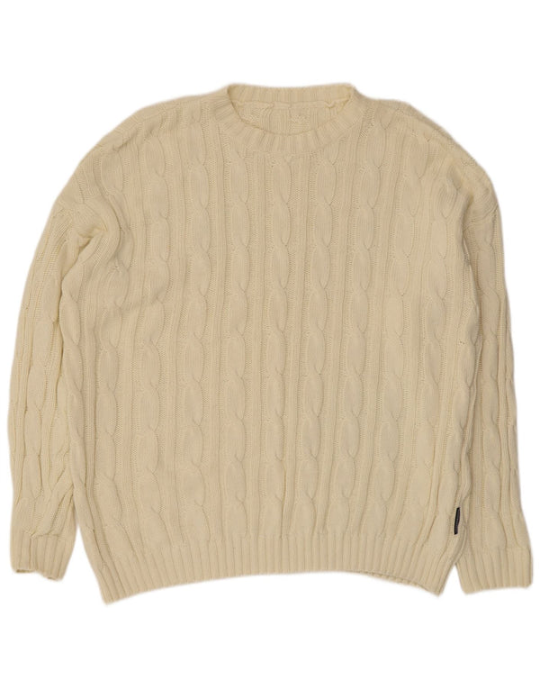 Vintage Mens Crew Neck Jumper Sweater 2XL Beige