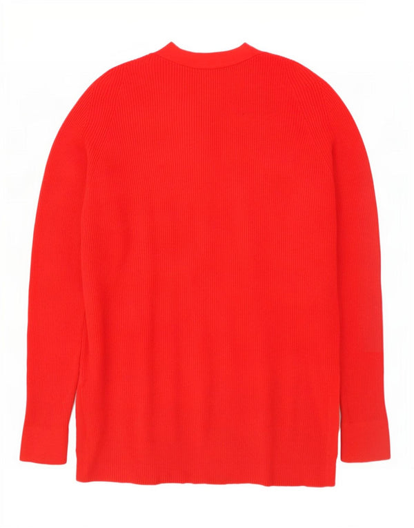 Marks & Spencer Pulover supradimensionat pentru femei cu decolteu în V UK 10 Small Red
