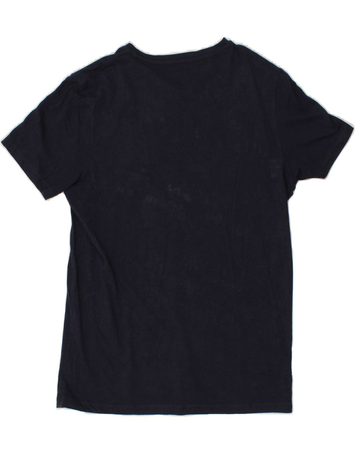 JACK & JONES Mens Graphic T-Shirt Top Medium Navy Blue Cotton Vintage Jack & Jones and Second-Hand Jack & Jones from Messina Hembry 