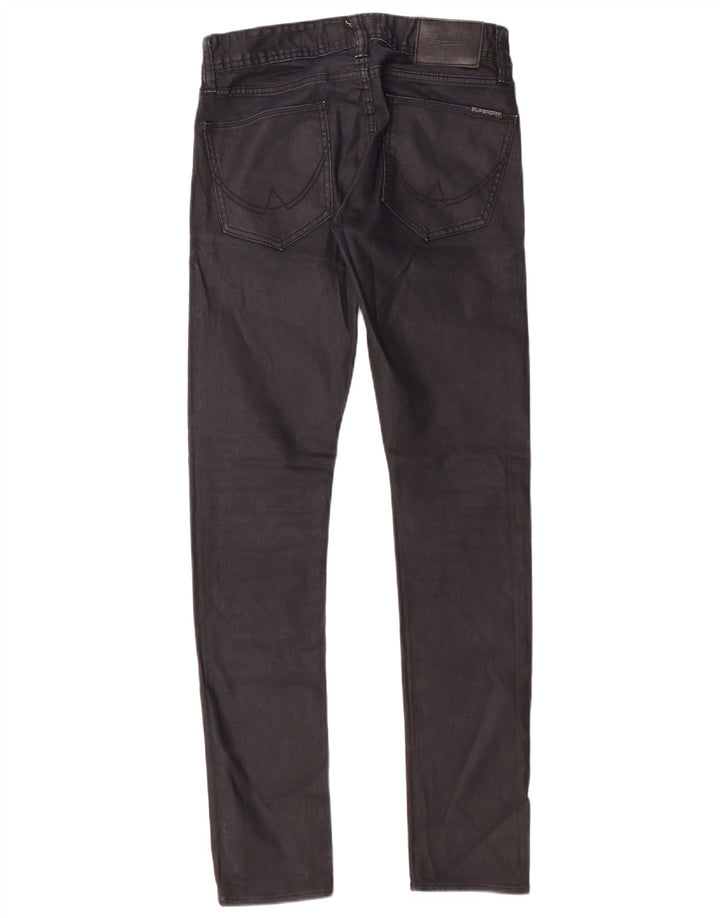 Blugi skinny pentru femei Superdry W28 L32 Black Cotton Classic