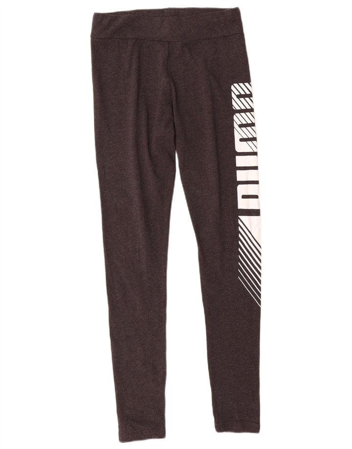 Leggings grafic Puma pentru femei UK 10, bumbac gri mic