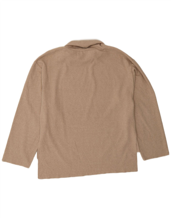 Pulover cu gât rulat Zara pentru femei UK 16 Poliester mare, bej