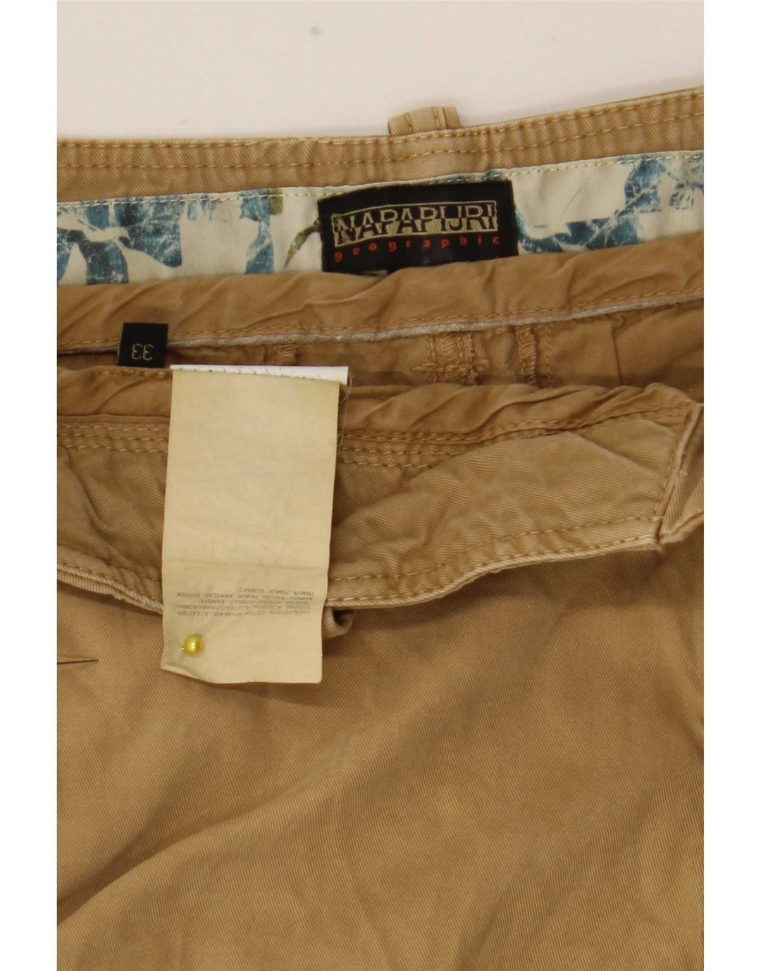 Pantaloni scurți cargo Napapijri pentru bărbați W33, bumbac mediu bej